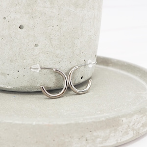15mm Solid Titanium Hoop Earrings: Hypoallergenic Boho Hoops