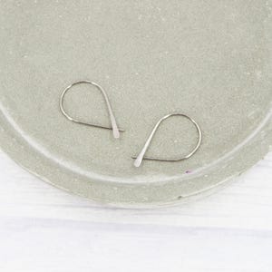 Titanium Open Hoop Earrings: Lightweight Dangle Threaders