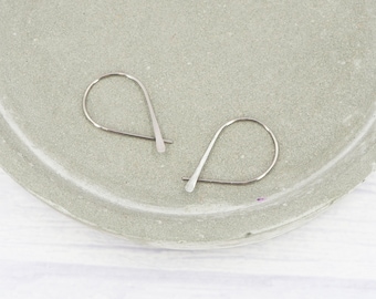 Titanium Open Hoop Earrings: Lightweight Dangle Threaders