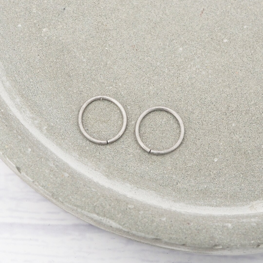 Silver Round Tube Hoop Earrings - DEMI+CO Jewellery