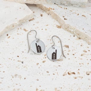Pendientes colgantes de mina de estaño - Ganchos de titanio hipoalergénicos - Cornualles - Kernow - Cornwall - Pendientes delicados - Regalo