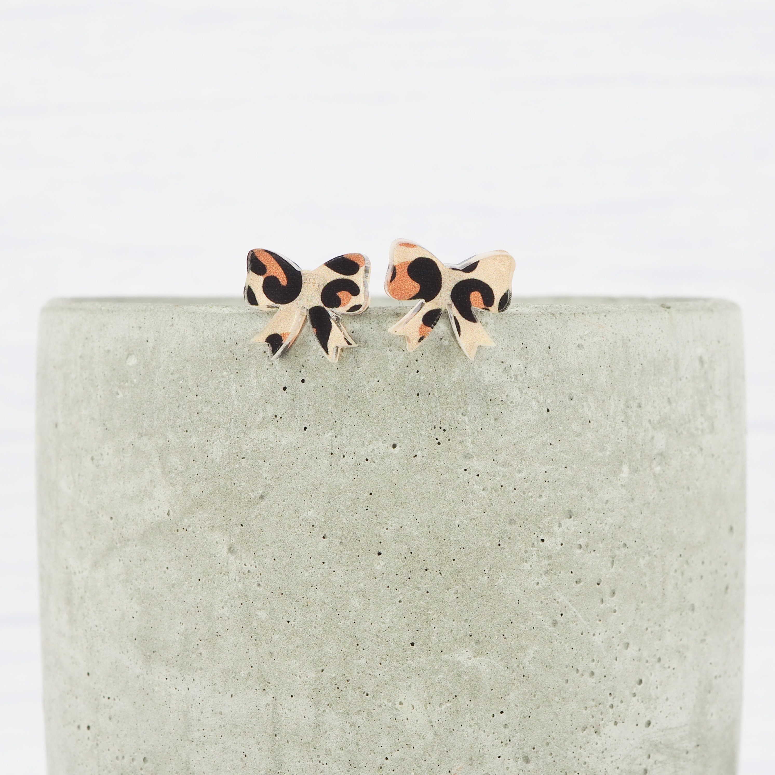 Leopard earrings zara store