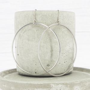 Hypoallergenic Titanium Hoop Earrings: Extra Large Boho Dangle