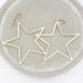 Hypoallergenic titanium ear wires - Brass Large Star dangle earrings - Unique gift