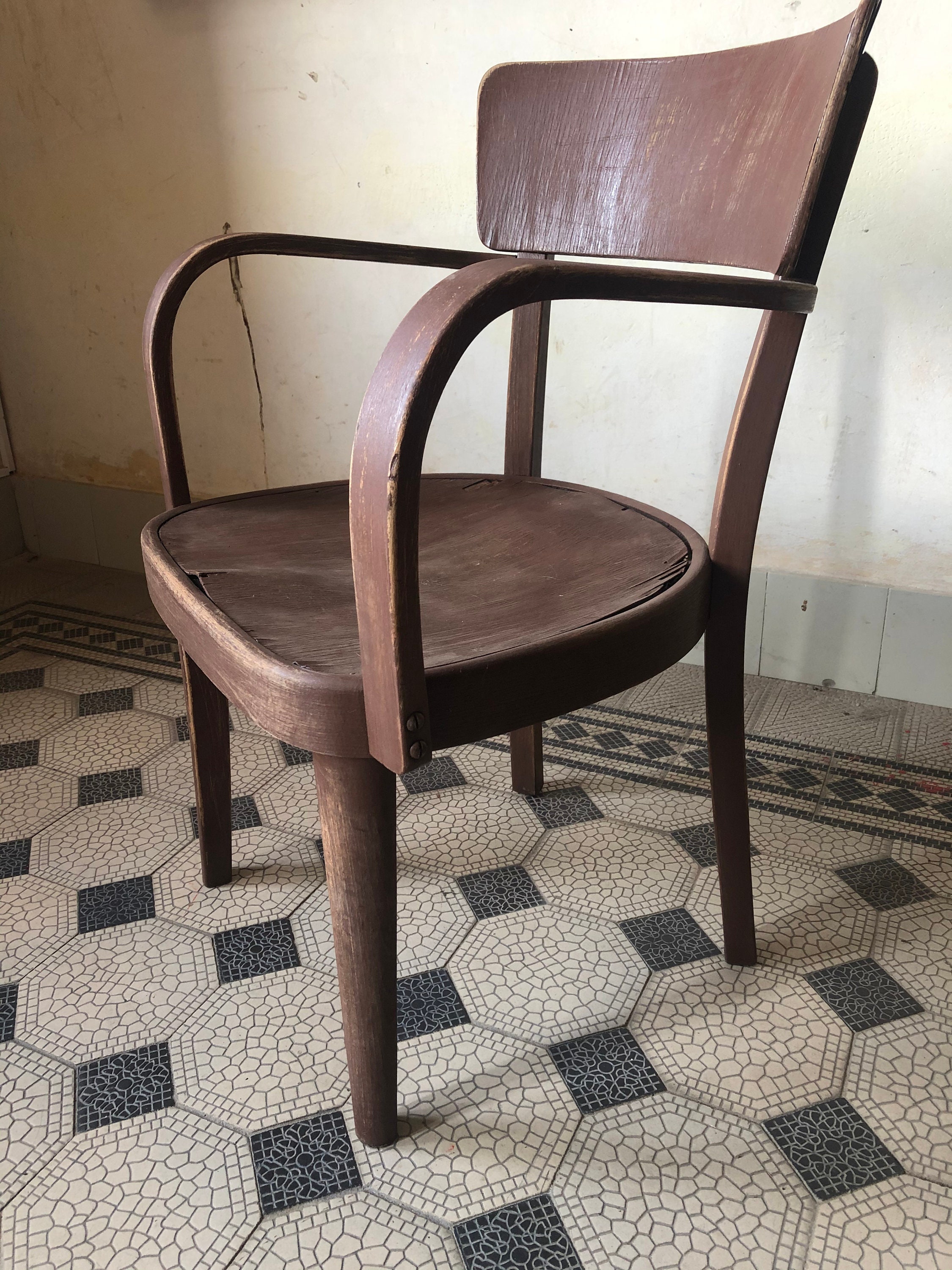 B-47 Desk Bentwood Chair From 1920s in Need Etsy Australia