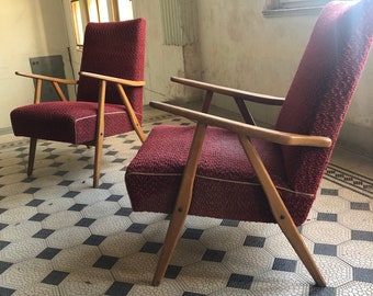 Pair of midcentury armchairs by ton, 1970s B-310