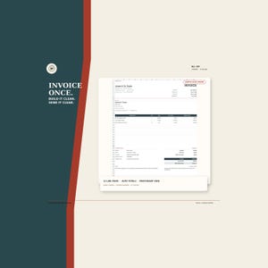 Invoice Template Spreadsheet for Small Business & Freelancers, Automatic Excel and Google Sheets Billing Template, Printable Client Invoice