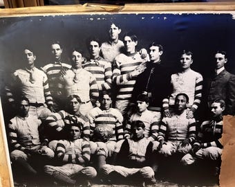 Original photograph of early 20th century American football team, likely Paterson, New Jersey team