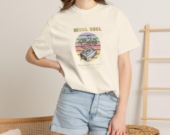 Retro K-pop Cassette T-shirt, Seoul Soul Pastel Music Tee