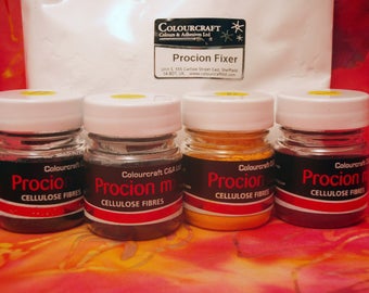 SALE - Starter procion dye kit for cellulose fibres and fabrics - great to experiment with. xx