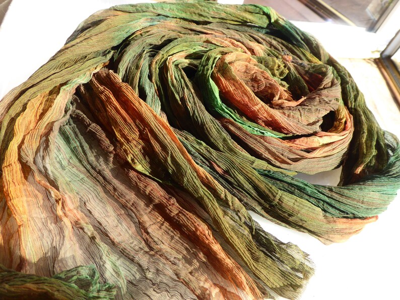 04 SCh nuno felt stripe Hope Jacare Creative Textiles Hand dyed Silk Chiffon approx 50 x 200 cm
