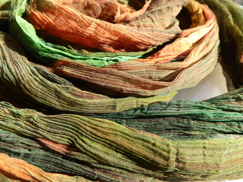 04 SCh nuno felt stripe Hope Jacare Creative Textiles Hand dyed Silk Chiffon approx 50 x 200 cm