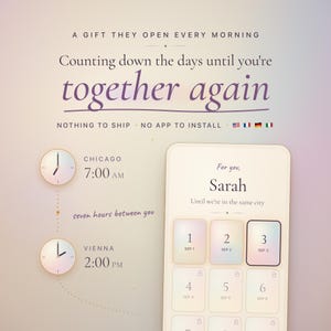 Long Distance Relationship Gift | Digital Countdown to Your Reunion | Photos Videos & Love Letters | Deployment Going Away Gift for Him Her
