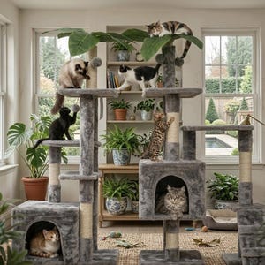 Palm Tree Cat Tower - Etsy