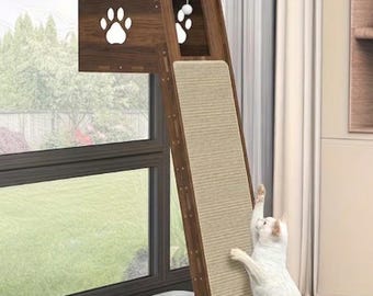 Arbre à chat de luxe à plusieurs niveaux de 150 cm - Très grand griffoir en sisal - Tour pour chat d'intérieur robuste avec hamac et perchoir - Animaux de compagnie robustes