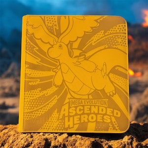 dragonite pokemon card binder Vault X 12 Pocket Ascended Heroes Pikachu Engraved sized single Dragonite Binder - Etsy