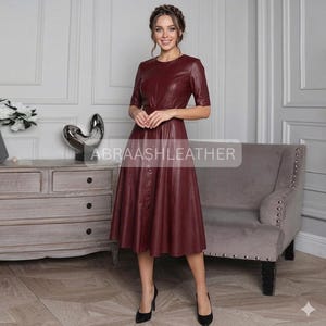 Leather Midi Dress - Etsy