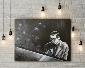 Original Bill Evans Art Oilpainting on Canvas, Custom Painting