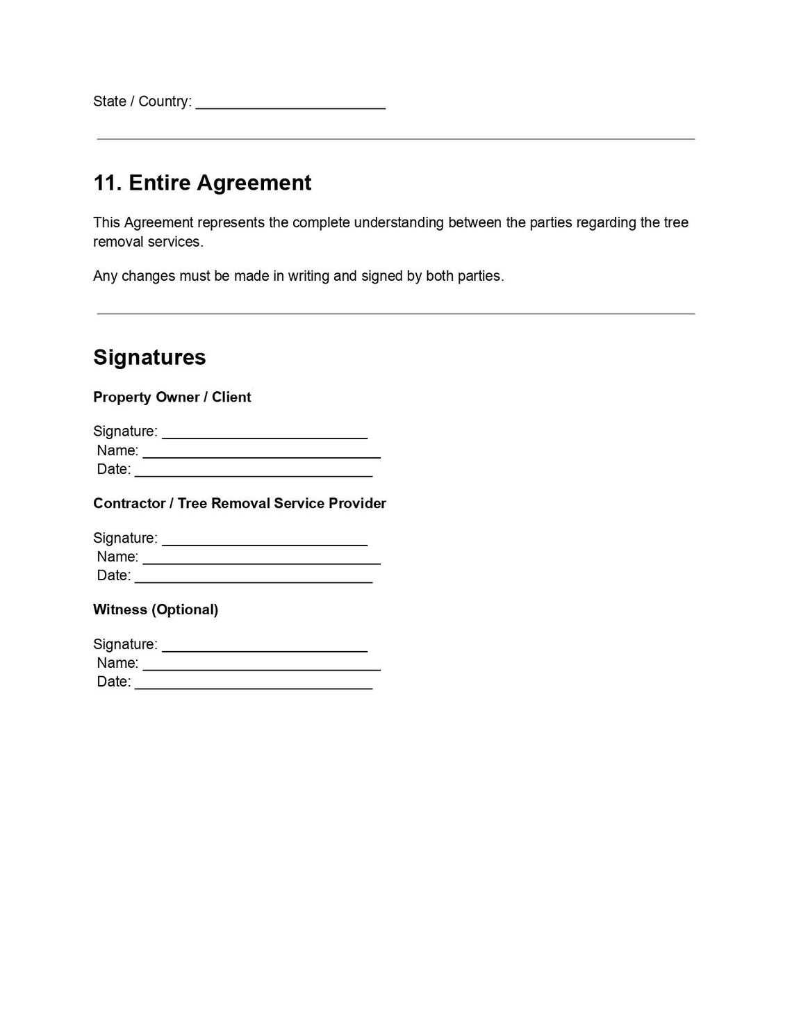 Tree Service Contract Pdf Editable Tree Removal Contract Template DOC & PDF, Tree Service ...
