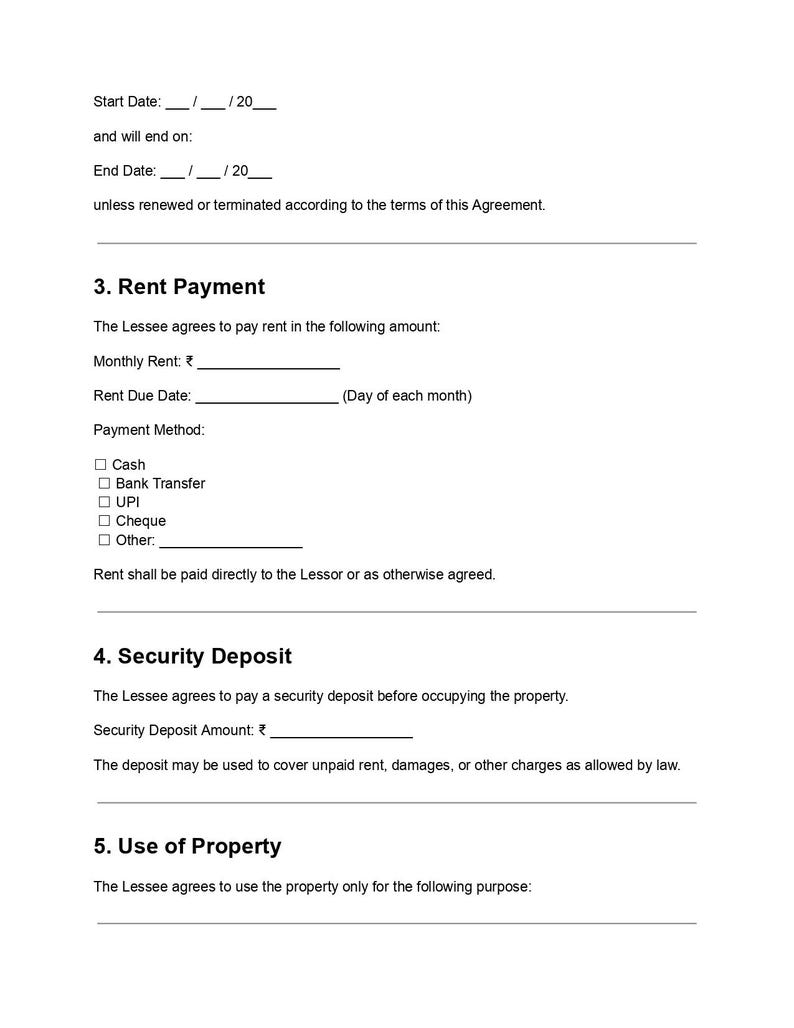 Lease Paper.pdf Editable Property Lease Agreement Template DOC & PDF, Rental Lease ...