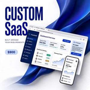 Custom SaaS Web App, AI Business Software, Custom Dashboard & Digital Source Code