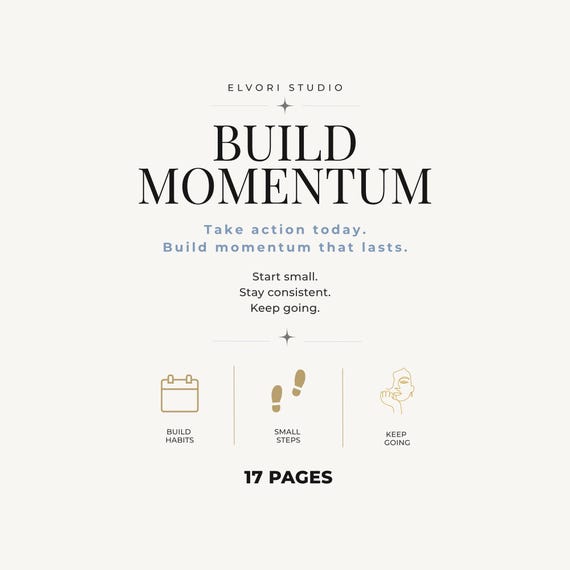 Stop Waiting for Motivation Workbook, Discipline Planner, Consistency Guide, Productivity PDF