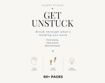 Get Unstuck Bundle, Stop Procrastinating, Take Action Workbook, Personal Growth PDF