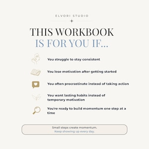 Stop Waiting for Motivation Workbook, Discipline Planner, Consistency Guide, Productivity PDF image 4