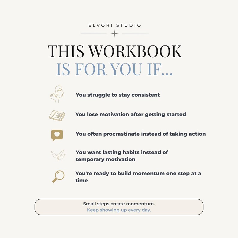 Stop Waiting for Motivation Workbook, Discipline Planner, Consistency Guide, Productivity PDF image 4