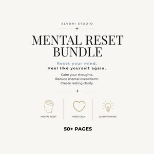 Mental Reset Bundle, Burnout Recovery, Overthinking, Clarity Planner (Digital Download)