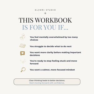 Life Decision Workbook, Decision Making Guide, Difficult Choices & Future Clarity image 4