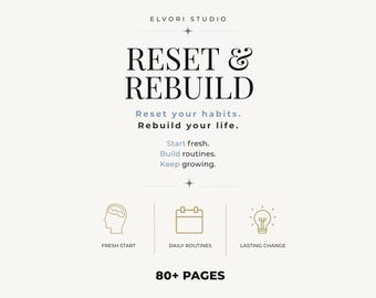 30 Day Reset Bundle, Life Reset Workbook, Habit & Routine Planner