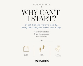 Why Can't I Start Workbook, Procrastination Help, Overthinking Journal, Motivation Planner, Goal Setting Guide