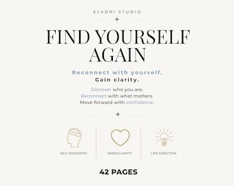 Find Yourself Again Bundle, Identity Workbook, Who Am I Journal, Personal Growth PDF