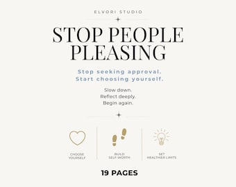 Stop People Pleasing Workbook, Self Worth Journal, Approval Seeking Recovery, Confidence Building PDF