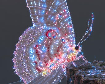 Fiber Optic Butterfly — Glitter Fantasy Wall Art Print | Digital Download