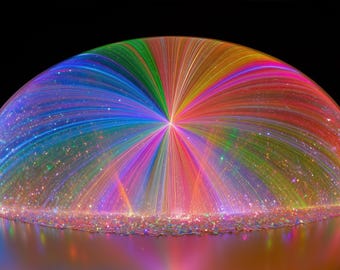 Prism Dome of Light — Rainbow Abstract Wall Art Print | Digital Download