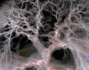 Luminous Spirit Tree — Glitter Fantasy Wall Art Print | Digital Download