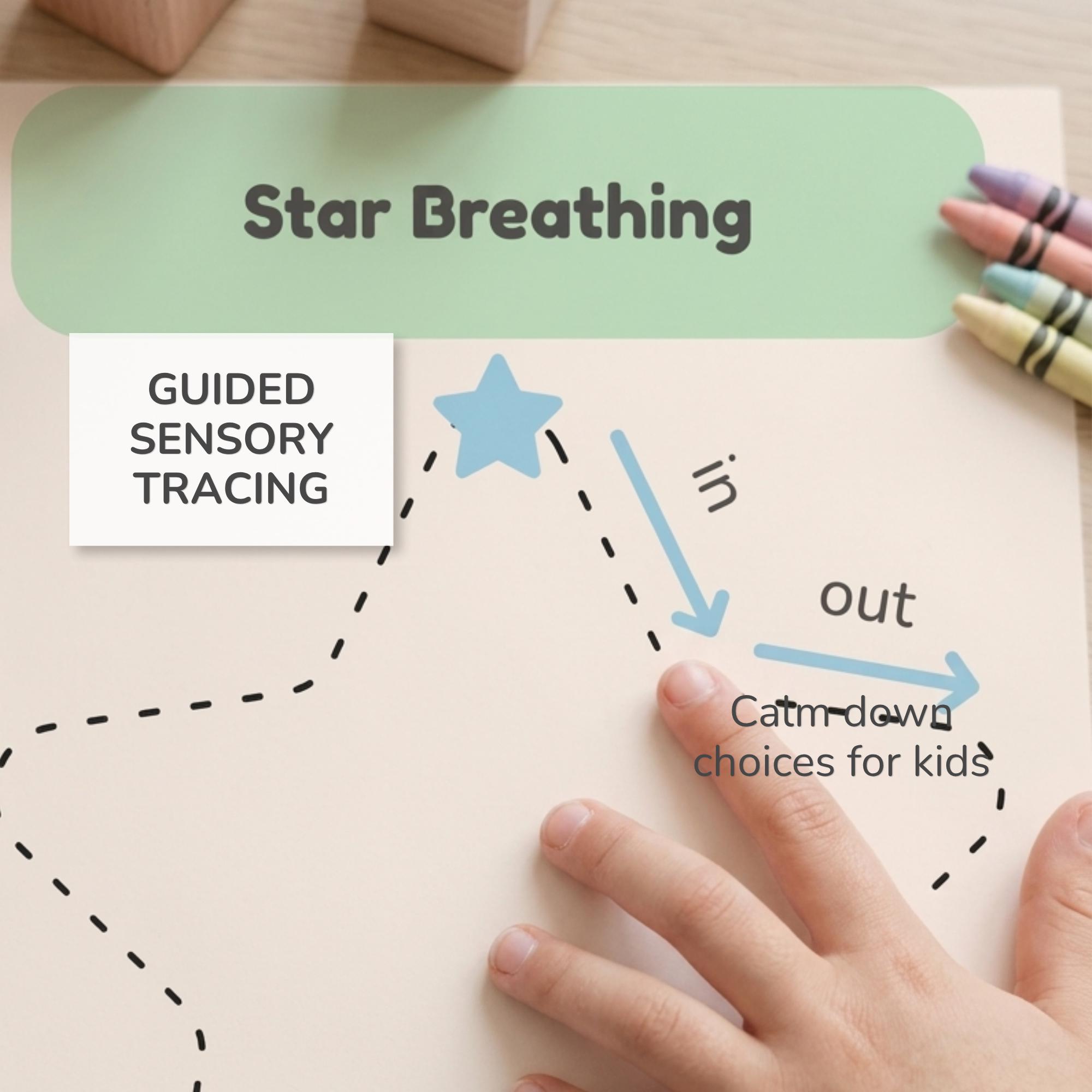 Star Breathing Poster, Calm Down Corner Printable, Deep Breath Visual ...