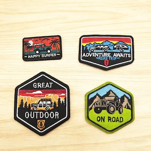 Offroad Vehicle Patch, 4x4 Adventure Embroidered Badge