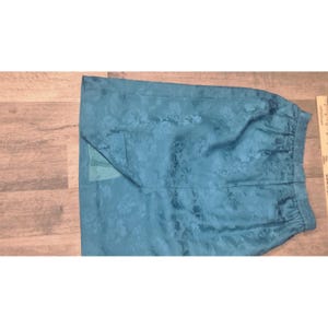 Vintage zijden bloemenrokset Adrianna Papell Petite groenblauwe rozenrand met print jaren 90 afbeelding 15