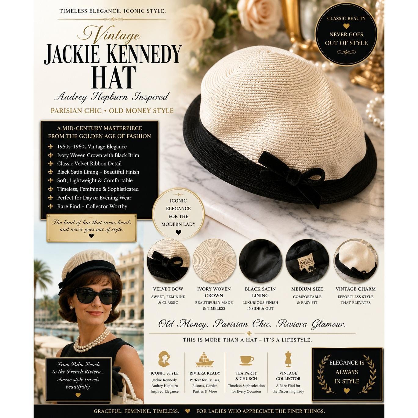 Jackie Kennedy Hat - Etsy New Zealand display picture 1