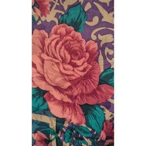 Vintage zijden bloemenrokset Adrianna Papell Petite groenblauwe rozenrand met print jaren 90 afbeelding 5