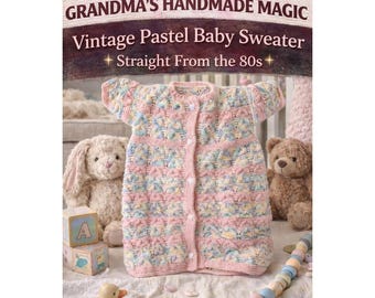 Body/pijama/cárdigan PASTEL VINTAGE con corazón, talla recién nacido-12 meses 030