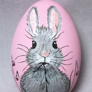 Easter Egg, hand painted Bunny image 1