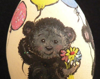 Teddy Bear, hand painted Ornament