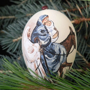 Hand Painted Christmas Ornament - Mary, Joseph and Jesus