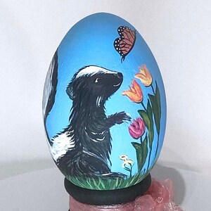 Hand Painted Easter Egg, Skunk