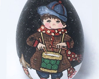 Hand Painted Christmas Ornament, "The Little Drummer Boy"