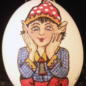 Hand Painted Christmas Ornament, ELF